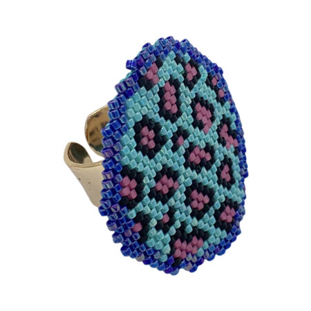 Anillo Animal Print Azul
