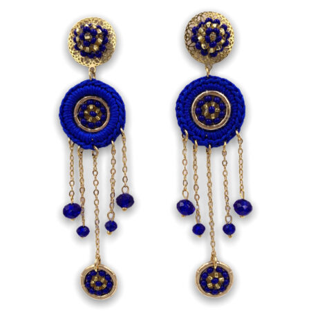 Aretes Bailarinas Azul Rey
