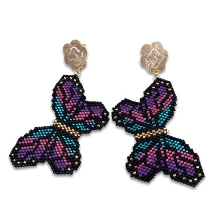 Aretes Mariposas Miyuki Pasteles
