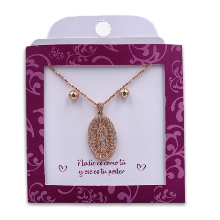 Virgen Guadalupe Microcircones Rosada