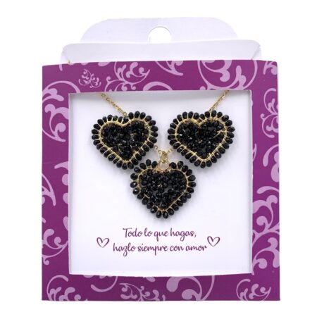 Set Corazones Negro