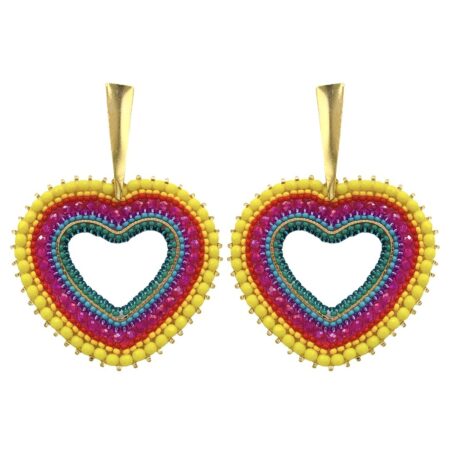 Maxiaretes corazones RAINBOW palito largo