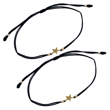 Pulsera Amigas Estrellas Negro