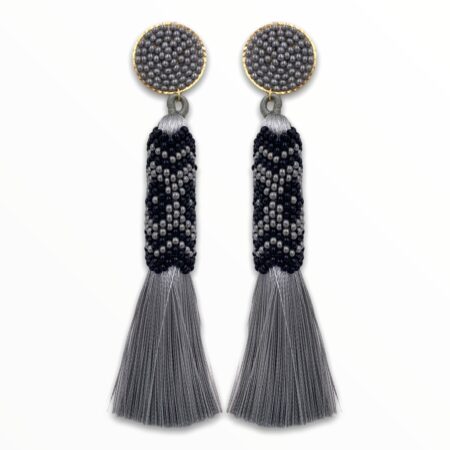 Aretes Borlas Etnia Gris