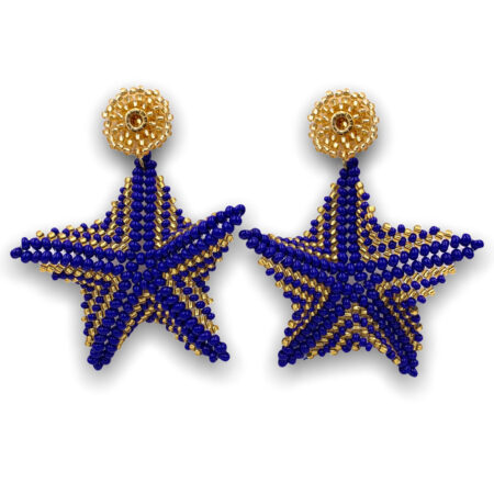 Aretes Estrella de Mar Azul Rey