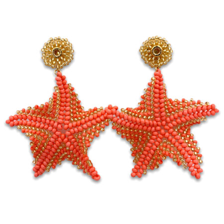 Aretes Estrella de Mar Salmón